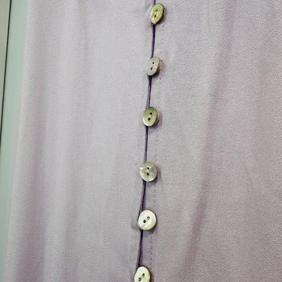 Forever21 Ruffle Lavender Purple Button front maxi Dress - Picture 3 of 5